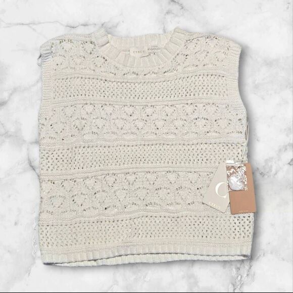 Cyrus Knit Tank Top Cream Size XS - Picture 1 of 3